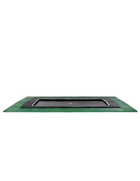 EXIT Dynamic ground level trampoline 305x519cm with Freezone safety tiles - black Esterno Rettangolare Molla elicoidale Trampoli