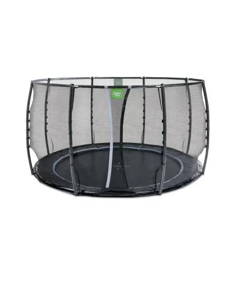 EXIT Trampolino a terra "Dynamic" ø366cm con rete di protezione - Nero