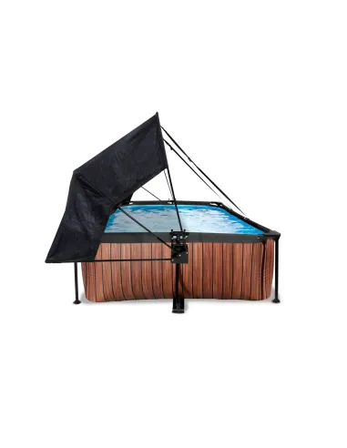 EXIT Wood pool 220x150x65cm with canopy and...