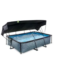 EXIT Piscina "Stone"  300x200x65cm  con pompa filtrante e...