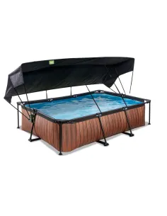 EXIT Piscina "Wood"  300x200x65cm  con pompa filtrante e...