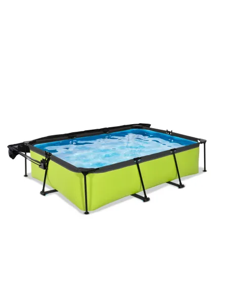 EXIT Piscina "Lime"  300x200x65cm  con pompa filtrante e capote di protezione - Verde