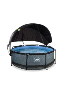 EXIT Piscina "Stone"  ø244x76cm con pompa filtrante,...