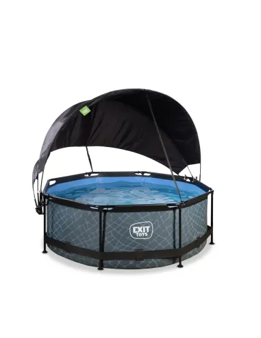 EXIT Piscina "Stone"  ø244x76cm con pompa...