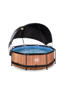 EXIT Piscina "Wood"  ø244x76cm con pompa filtrante,... 2