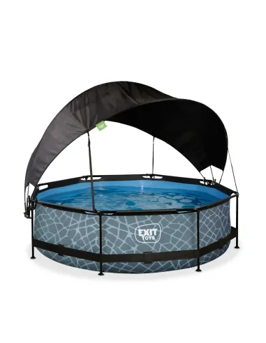 EXIT Piscina "Stone"  ø300x76cm con pompa...