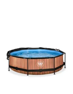 EXIT Wood pool ø300x76cm with canopy and filter pump -... 2