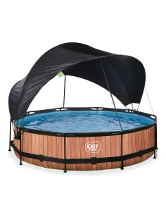 EXIT Piscina "Brown"  ø360x76cm con pompa filtrante,... 2