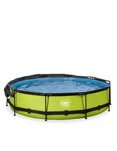 EXIT Lime pool ø360x76cm with canopy and filter pump -... 2