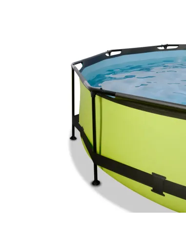 EXIT Lime pool ø360x76cm with canopy and filter...
