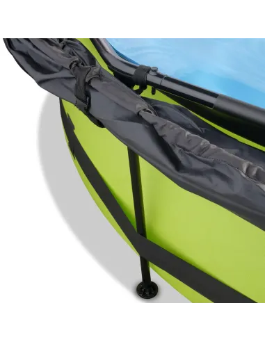 EXIT Lime pool ø360x76cm with canopy and filter...