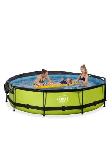 EXIT Lime pool ø360x76cm with canopy and filter...