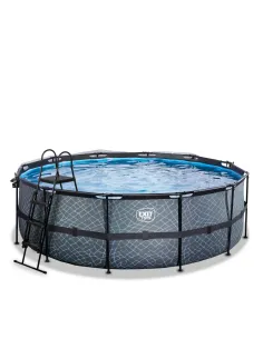 EXIT Stone pool ø427x122cm with dome and sand filter and... 2