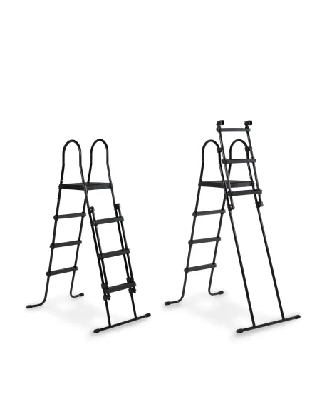 EXIT Black Leather pool ø427x122cm with dome and sand filter and heat pump - black Piscina con bordi Piscina rotonda 14758 L Ne