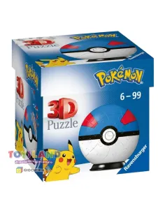 54 Pezzi PUZZLEBALL 3D POKEMON (94617)