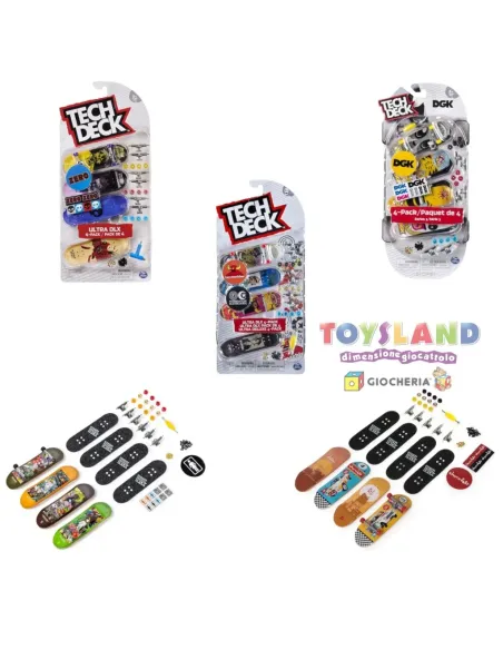 TECH DECK SKATE 4 Pezzi (6028815)