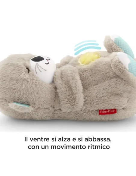 Fisher-Price Lontra Soffice Relax, Giocattolo con Vibrazioni Calmanti e Musica