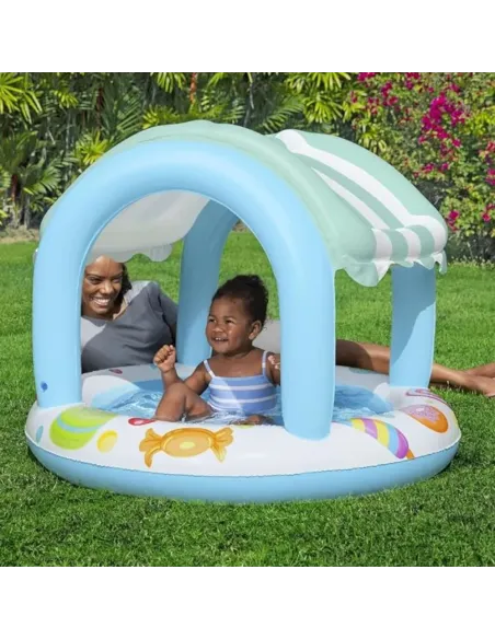 Bestway 52638 galleggiante per nuoto da bambini Cloruro di polivinile (PVC) Blu, Bianco Vaschetta per bambini