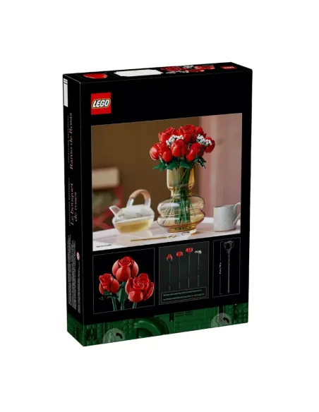 LEGO Botanicals 10328 Bouquet di Rose, Set Fiori Finti per Adulti, Idea Regalo per Donna o Uomo dalla Collezione Botanica