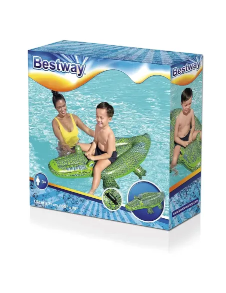 Bestway 41477 galleggiante da piscina e da spiaggia Verde Fantasia Gonfiabile cavalcabile
