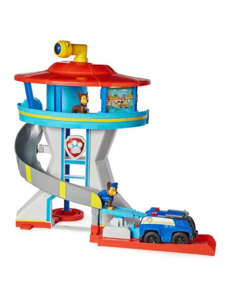 PAW Patrol Quartier Generale, Set di gioco Torre di Controllo, 2 Personaggi di Chase, auto della polizia di Chase e accessori, G