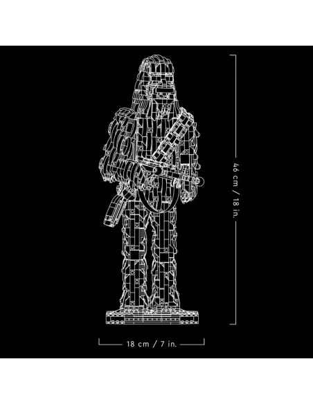 LEGO Star Wars 75371 Chewbacca, Kit Modellismo per Adulti da Collezione 40° Anniversario Il Ritorno dello Jedi, Idea Regalo