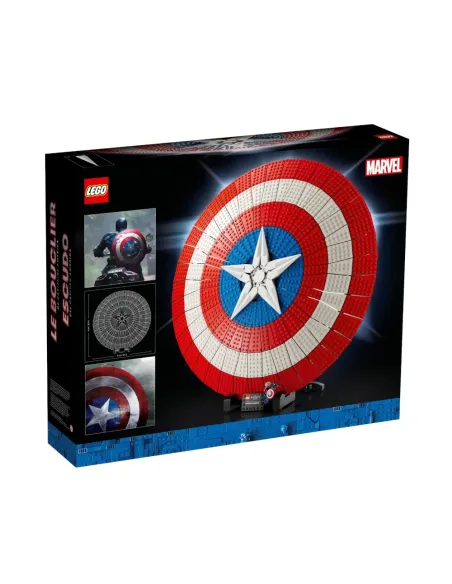 LEGO Marvel Super Heroes 76262 Marvel Scudo di Captain America, Kit di Costruzione Avengers per Adulti con Minifigure, Targhetta