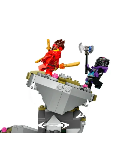 LEGO NINJAGO 71819 Santuario della Pietra del Drago Giocattolo, Giochi per Bambini 13+, 6 Minifigure e Campo di Addestramento