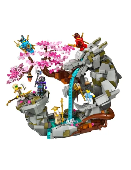 LEGO NINJAGO 71819 Santuario della Pietra del Drago Giocattolo, Giochi per Bambini 13+, 6 Minifigure e Campo di Addestramento