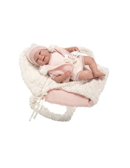 ARIAS REBORN 45 CM CON SACCO ROSA (POS220062)