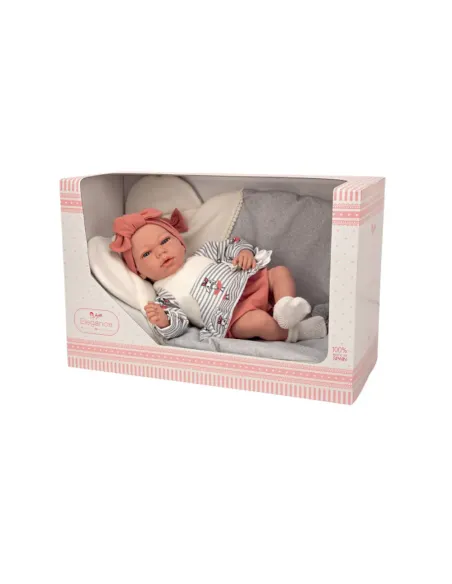 ARIAS BEBE 40 CM TUTINA A RIGHE CON PESO (POS220048)