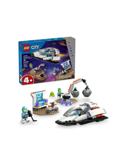 LEGO City 60429 Navetta Spaziale e Scoperta di Asteroidi, Gioco per Bambini 4+ con Astronave Giocattolo, Gru e 2 Minifigure