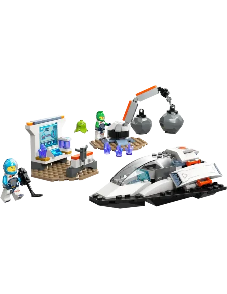 LEGO City 60429 Navetta Spaziale e Scoperta di Asteroidi, Gioco per Bambini 4+ con Astronave Giocattolo, Gru e 2 Minifigure