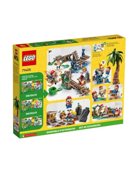 LEGO Super Mario 71425 Pack di Espansione Corsa nella Miniera di Diddy Kong, Livello con Percorso, Aereo Giocattolo e 4 Personag