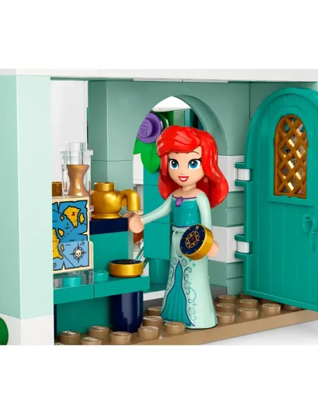 LEGO Disney Princess 43246 l'Avventura al Mercato Principesse Disney, Giochi Bambini 6+, Città da Costruire e 4 Mini Bamboline