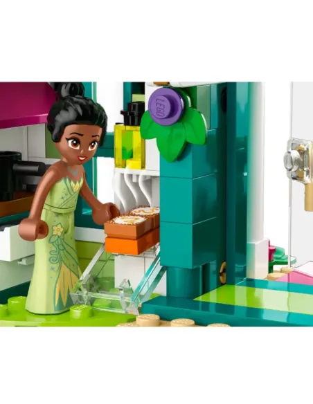 LEGO Disney Princess 43246 l'Avventura al Mercato Principesse Disney, Giochi Bambini 6+, Città da Costruire e 4 Mini Bamboline