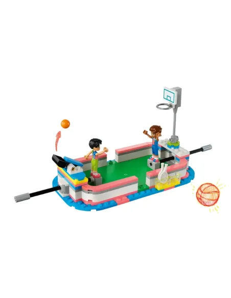 LEGO Friends 41744 Centro Sportivo, Gioco del Calcio, Basket, Tennis, Parete da Arrampicata e 4 Mini Bamboline per Bambini 8+