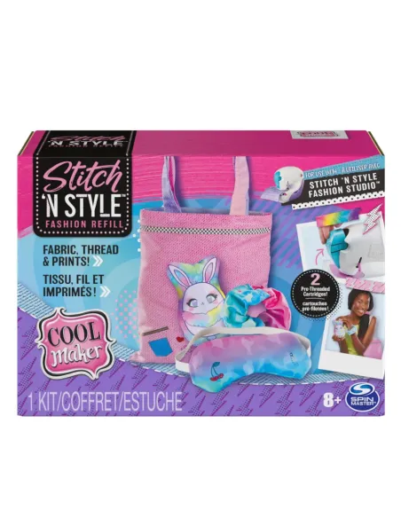 Cool Maker Stitch 'N Style Fashion Studio | Kit di ricarica per Macchina da Cucire per bambini e bambine | 2 cartucce con filo p