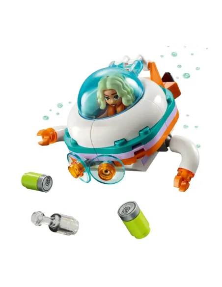 LEGO Friends 41734 Catamarano di Salvataggio, Barca Giocattolo con Animali e Sottomarino, Set Educativo, Regalo per Bambini 7+