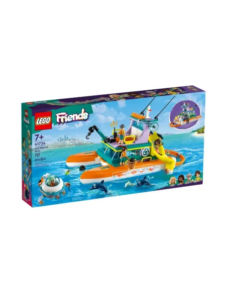 LEGO Friends 41734 Catamarano di Salvataggio, Barca Giocattolo con Animali e Sottomarino, Set Educativo, Regalo per Bambini 7+