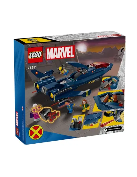 LEGO | Marvel 76281 X-Jet di X-Men, Aereo Giocattolo per Bambini di 8+ Anni, Modellino da Costruire con Minifigure di Supereroi