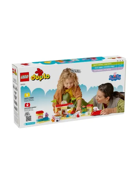 LEGO DUPLO 10434 Il Supermercato di Peppa Pig con Macchina Giocattolo e Negozio, Giochi Didattici per Bambine e Bambini da 2+