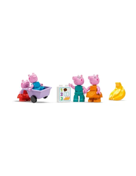 LEGO DUPLO 10434 Il Supermercato di Peppa Pig con Macchina Giocattolo e Negozio, Giochi Didattici per Bambine e Bambini da 2+