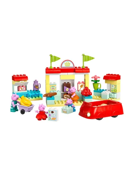 LEGO DUPLO 10434 Il Supermercato di Peppa Pig con Macchina Giocattolo e Negozio, Giochi Didattici per Bambine e Bambini da 2+