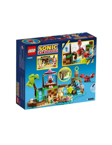LEGO Sonic the Hedgehog 76992 L’Isola del Soccorso Animale di Amy, Giocattolo con 6 Personaggi, Regalo per Bambini dai 7 Anni