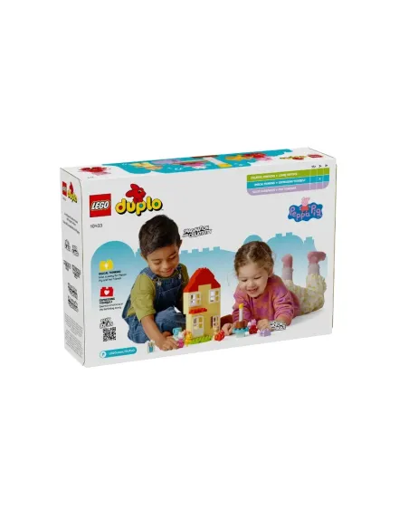 LEGO DUPLO 10433 La Casa del Compleanno di Peppa Pig, Giochi Creativi per Bambini 2+ Anni con 3 Personaggi, Playset Educativo