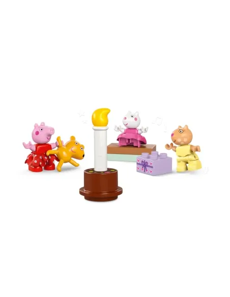 LEGO DUPLO 10433 La Casa del Compleanno di Peppa Pig, Giochi Creativi per Bambini 2+ Anni con 3 Personaggi, Playset Educativo