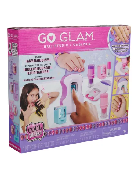Cool Maker , GO GLAM, Macchina Decora Unghie, Decora 200 Unghie con 4 Motivi, 2 Applicatori di Smalto e Maschera per Unghie. Gio