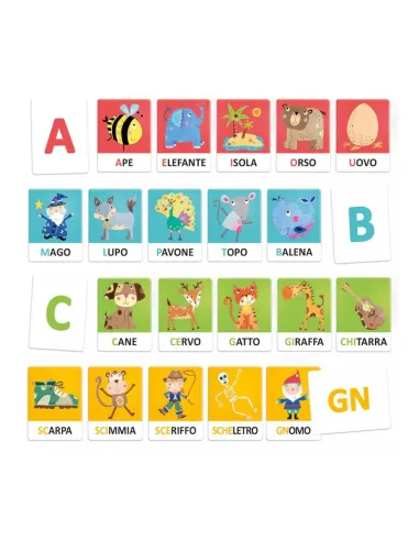 FLASHCARD ALFABETO TATTILE FONETICO (IT23752)