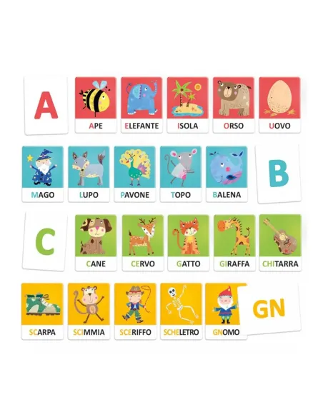 FLASHCARD ALFABETO TATTILE FONETICO (IT23752)